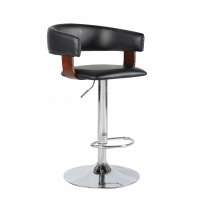 Luxury Modern Adjustable PU Metal Lifting Swivel Bar Stool