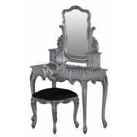 Classical Design Dressing Table And Dresser With Mirror